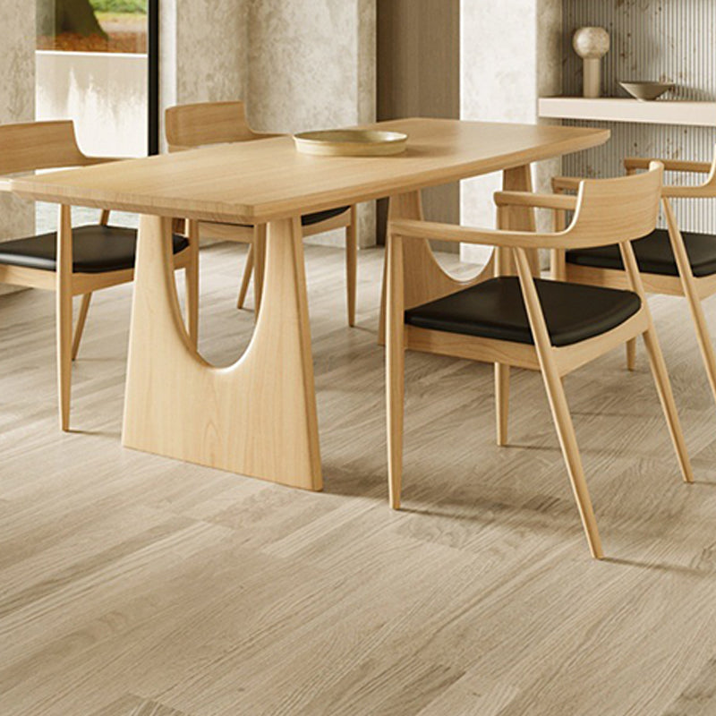 Table de doble pedestal Cena de madera contemporánea para el hogar