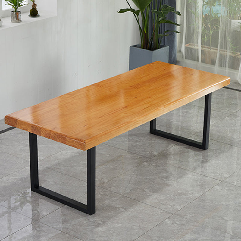 Sled Base Dining Table Contemporary Wood Dinner Table for Home 47.2"L x 23.6"W x 29.5"H Without Chairs Clearhalo 'Dining Tables & Seating' 'Dining Tables' 'dining_table' 'furn' 'furn_dining_table' 'Furniture' 'Kitchen & Dining Furniture' 6137260