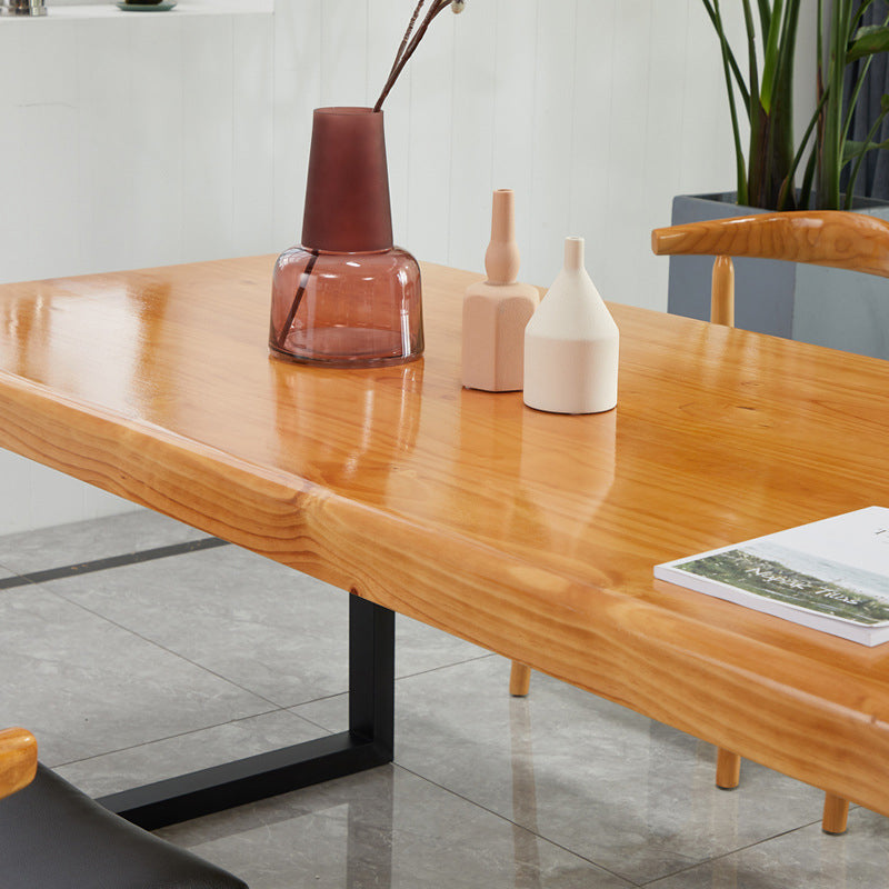 Schlittenbasis Esstisch zeitgenössischer Holz Esstisch für Zuhause