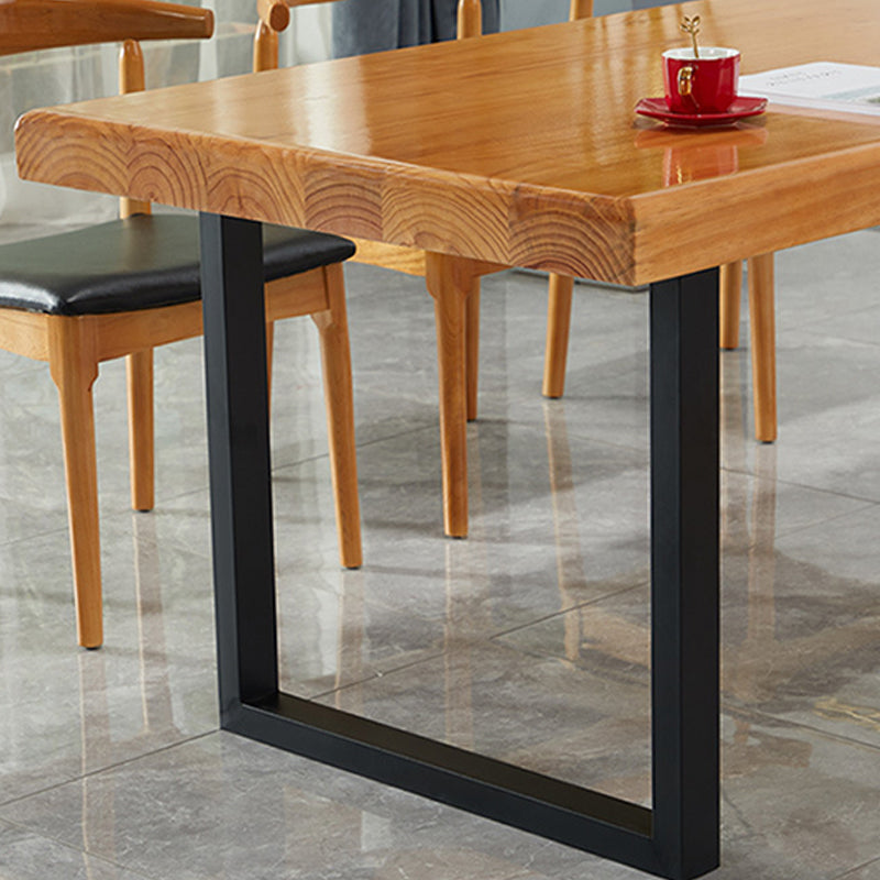 Sled Base Dining Table Contemporary Wood Dinner Table for Home Clearhalo 'Dining Tables & Seating' 'Dining Tables' 'dining_table' 'furn' 'furn_dining_table' 'Furniture' 'Kitchen & Dining Furniture' 6137266