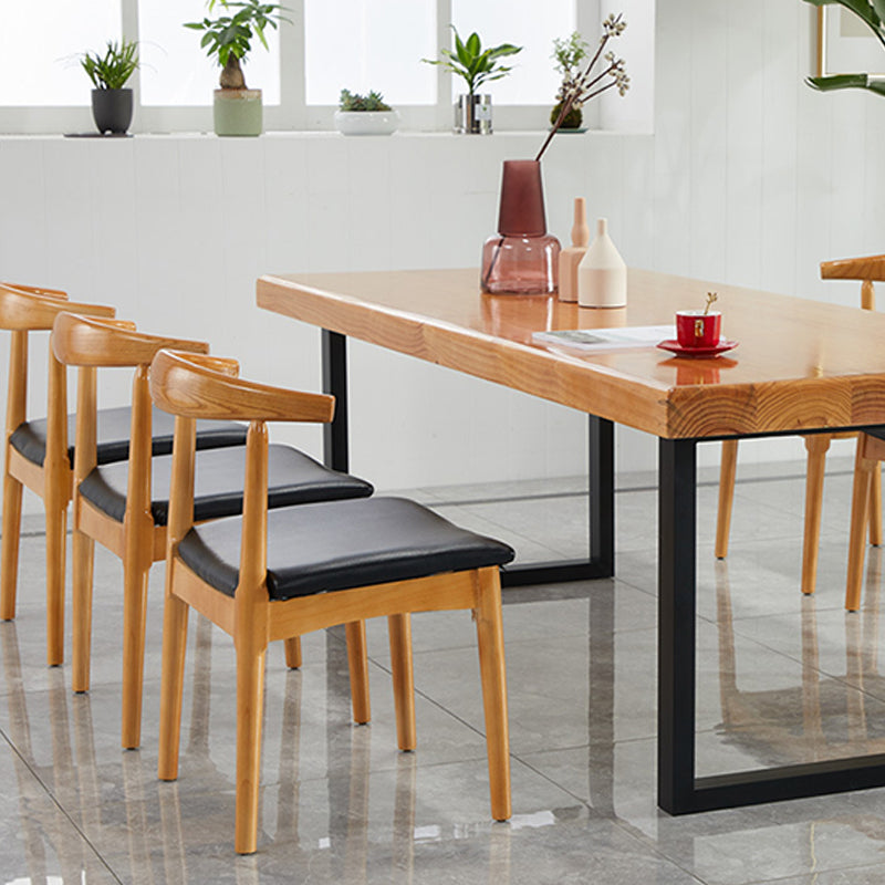 Sled Base Dining Table Contemporary Wood Dinner Table for Home Clearhalo 'Dining Tables & Seating' 'Dining Tables' 'dining_table' 'furn' 'furn_dining_table' 'Furniture' 'Kitchen & Dining Furniture' 6137268