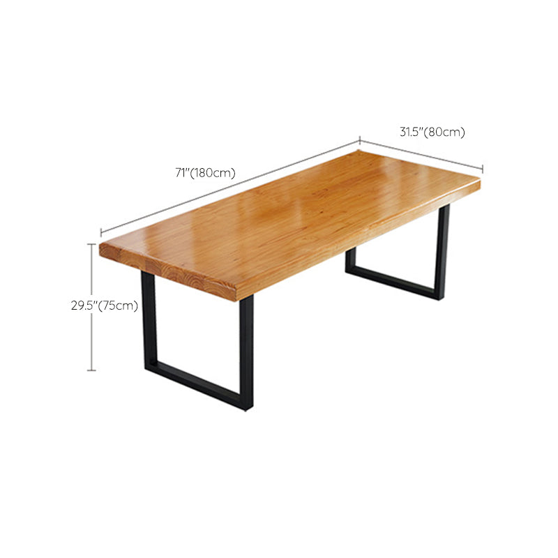 Sled Base Dining Table Contemporary Wood Dinner Table for Home Clearhalo 'Dining Tables & Seating' 'Dining Tables' 'dining_table' 'furn' 'furn_dining_table' 'Furniture' 'Kitchen & Dining Furniture' 6137275