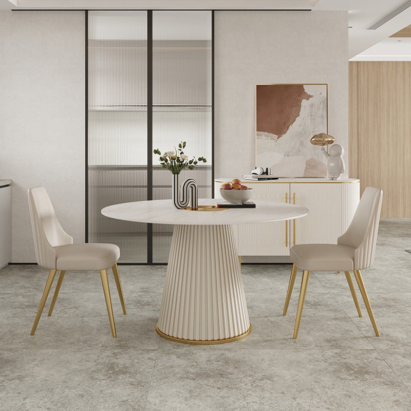 Mesa de pedestal moderna base de comedor de acero para la cocina casera