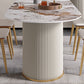 Contemporary Dining Table Stainless Steel Base Oval Double Pedestal Table for Home