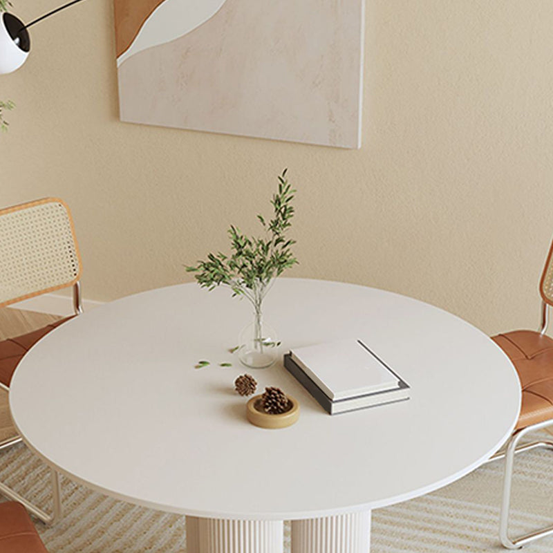 Contemporary Round Dining Table Stone Dinner Table with 3 Legs Clearhalo 'Dining Tables & Seating' 'Dining Tables' 'dining_table' 'furn' 'furn_dining_table' 'Furniture' 'Kitchen & Dining Furniture' 6137311
