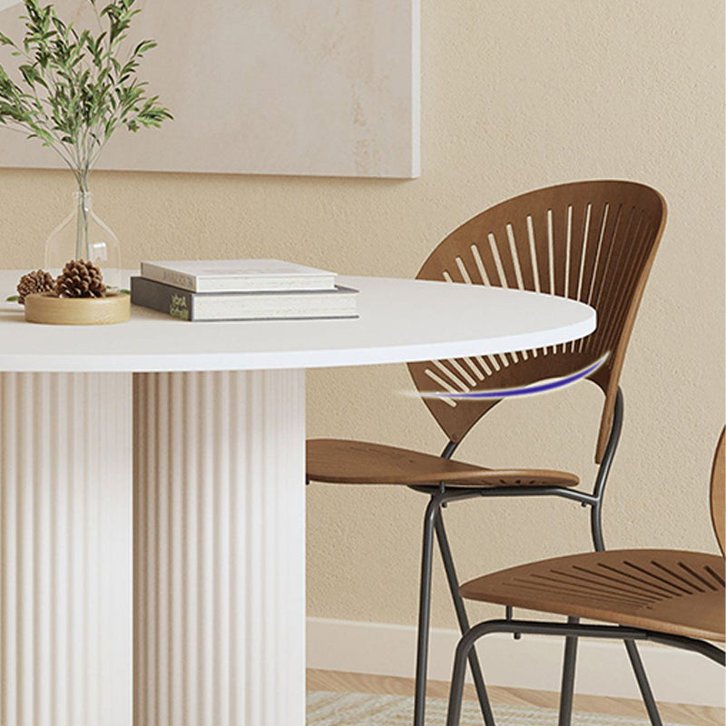 Contemporary Round Dining Table Stone Dinner Table with 3 Legs Clearhalo 'Dining Tables & Seating' 'Dining Tables' 'dining_table' 'furn' 'furn_dining_table' 'Furniture' 'Kitchen & Dining Furniture' 6137312