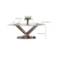Traditional Luxury Dinner Table Rectangle Pedestal Table with Steel Base Clearhalo 'Dining Tables & Seating' 'Dining Tables' 'dining_table' 'furn' 'furn_dining_table' 'Furniture' 'Kitchen & Dining Furniture' 6137394