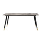 Mesa de comedor de piedra sinterizada industrial para mesa gris rectangular de restaurante con 4 patas