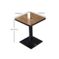 Mesa de comedor de pedestal industrial de metal mesa de madera para cocina y comedor