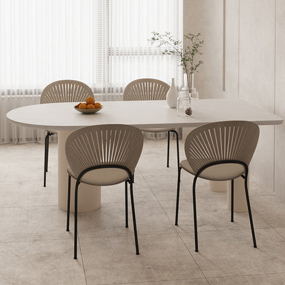 Mesa de forma libre para restaurante Mesa de comedor blanca de lujo con 3 patas