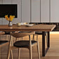 Mesa de comedor de madera de madera sólida mesa de madera rectangular con base de trineo