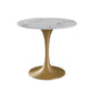 Metal Traditional Luxury Round Table Sintered Stone Table with Tulip Base for Home Clearhalo 'Dining Tables & Seating' 'Dining Tables' 'dining_table' 'furn' 'furn_dining_table' 'Furniture' 'Kitchen & Dining Furniture' 6137614