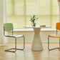 Modern Open Back Side Chair Plastic Armless Dining Chair with Metal Base