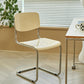 Modern Open Back Side Chair Plastic Armless Dining Chair with Metal Base