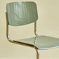 Modern Open Back Side Chair Plastic Armless Dining Chair with Metal Base