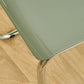 Modern Open Back Side Chair Plastic Armless Dining Chair with Metal Base