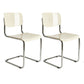 Modern Open Back Side Chair Plastic Armless Dining Chair with Metal Base