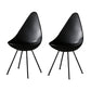 Industrial Style Armless Chair Solid Back Side Plastic Chair with Metal Base