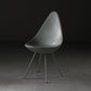 Industrial Style Armless Chair Solid Back Side Plastic Chair with Metal Base