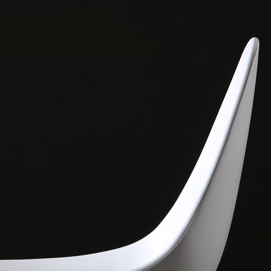 Industrial Style Armless Chair Solid Back Side Plastic Chair with Metal Base