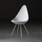 Industrial Style Armless Chair Solid Back Side Plastic Chair with Metal Base