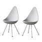 Industrial Style Armless Chair Solid Back Side Plastic Chair with Metal Base