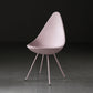 Industrial Style Armless Chair Solid Back Side Plastic Chair with Metal Base