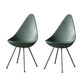 Industrial Style Armless Chair Solid Back Side Plastic Chair with Metal Base
