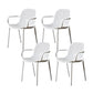 Moderne stapelbare stoel Dineren Open achterstoel met plastic benen voor keuken