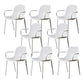 Moderne stapelbare stoel Dineren Open achterstoel met plastic benen voor keuken