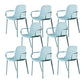 Moderne stapelbare stoel Dineren Open achterstoel met plastic benen voor keuken