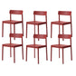 Modern Style Chairs Armless Dining Chairs with Wooden Legs for Kitchen
