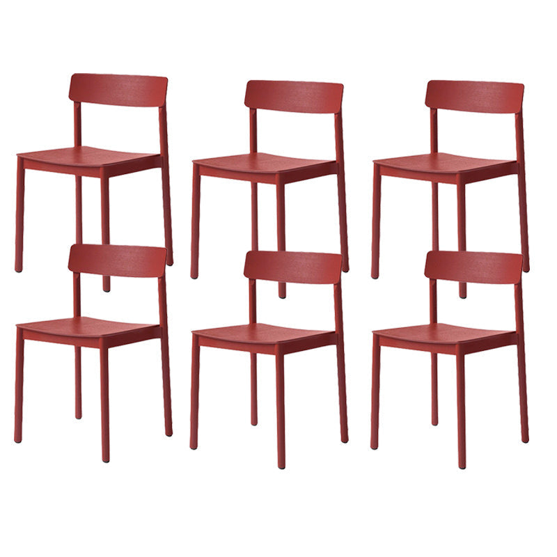 Modern Style Chairs Armless Dining Chairs with Wooden Legs for Kitchen