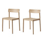 Modern Style Chairs Armless Dining Chairs with Wooden Legs for Kitchen