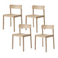 Modern Style Chairs Armless Dining Chairs with Wooden Legs for Kitchen
