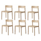 Modern Style Chairs Armless Dining Chairs with Wooden Legs for Kitchen