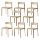 Modern Style Chairs Armless Dining Chairs with Wooden Legs for Kitchen