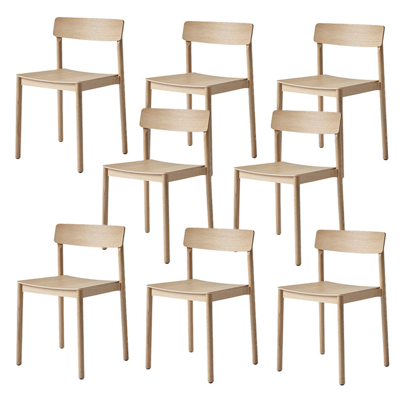 Modern Style Chairs Armless Dining Chairs with Wooden Legs for Kitchen