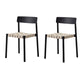 Modern Style Chairs Armless Dining Chairs with Wooden Legs for Kitchen