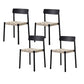Modern Style Chairs Armless Dining Chairs with Wooden Legs for Kitchen