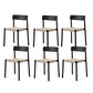 Modern Style Chairs Armless Dining Chairs with Wooden Legs for Kitchen