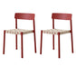 Modern Style Chairs Armless Dining Chairs with Wooden Legs for Kitchen