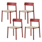 Modern Style Chairs Armless Dining Chairs with Wooden Legs for Kitchen