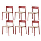 Modern Style Chairs Armless Dining Chairs with Wooden Legs for Kitchen