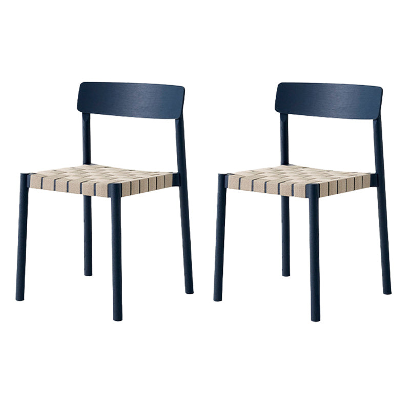 Modern Style Chairs Armless Dining Chairs with Wooden Legs for Kitchen