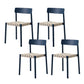 Modern Style Chairs Armless Dining Chairs with Wooden Legs for Kitchen