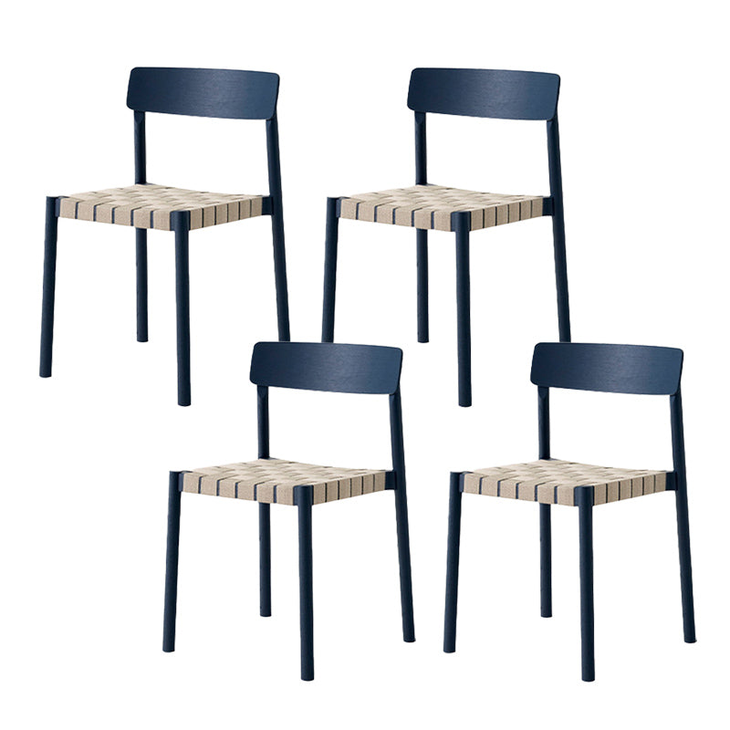 Modern Style Chairs Armless Dining Chairs with Wooden Legs for Kitchen