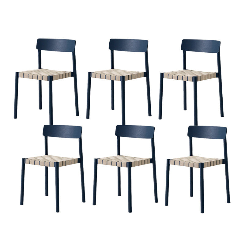 Modern Style Chairs Armless Dining Chairs with Wooden Legs for Kitchen