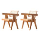 Traditional Style Chair Dining Open Back Arm Chair for Kitchen with Wooden Legs