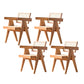 Traditional Style Chair Dining Open Back Arm Chair for Kitchen with Wooden Legs